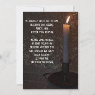 Steampunk Candle-inbjudan Inbjudningar