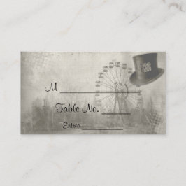 Steampunk Carnival Top hat Bröllop ortkort Placeringskort