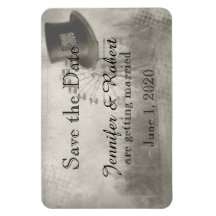 Steampunk Carnival Top hat Bröllop spara datum