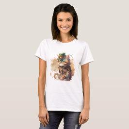 Steampunk Cat Adsible and Cute T Shirt