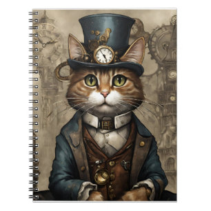 Steampunk Cat Anteckningsbok