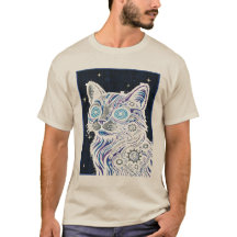 Steampunk Cat - Cyberpunk Kattdjur Art Tee
