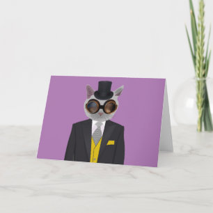 STEAMPUNK CAT GREETING CARDS KORT