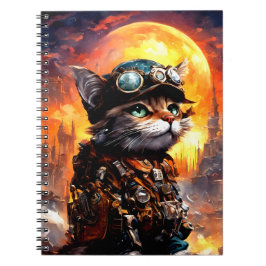 Steampunk Cat II Anteckningsbok