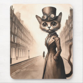 Steampunk Cat Mousepad Musmatta