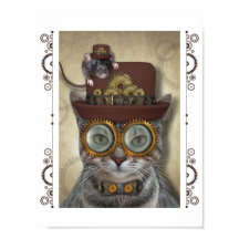 Steampunk Cat och Mouse