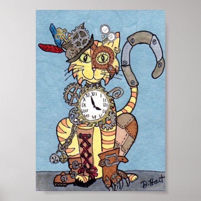 Steampunk Cat Poster (Framsidan)