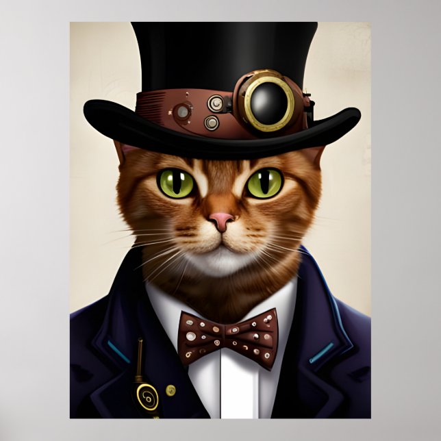 Steampunk Cat Poster (Framsidan)