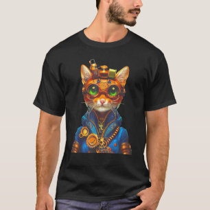 Steampunk Cat Steam Punk Kitten Goggles Cogs Victo T Shirt