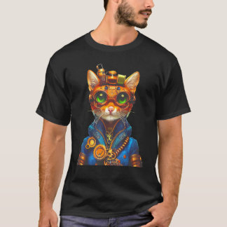 Steampunk Cat Steam Punk Kitten Goggles Cogs Victo T Shirt