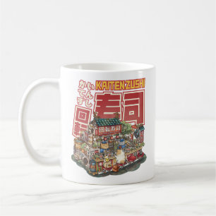 Steampunk Cat Sushi Restaurant Kaffemugg