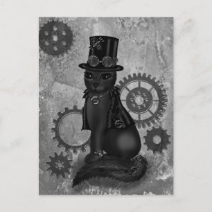 Steampunk Cat Vykort