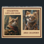 Steampunk Cats och Hundar AI Kalender<br><div class="desc">Adabla katter och hundar skildes i Steampunk stil. Alla hund- eller kattälskare skulle kärlek detta. Förutom julen,  betrakta en kalender som en skolpresent till ett college student,  en hemmauppvärmningspremie eller en födelsedagspresent som ge. AI-assisterad grafik som köpts med kommersiell använda. Bild: RavenPrintableDesign</div>