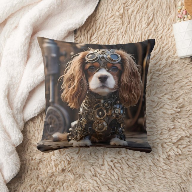 Steampunk Cavalier Spain Puppy Kudde (Filt)