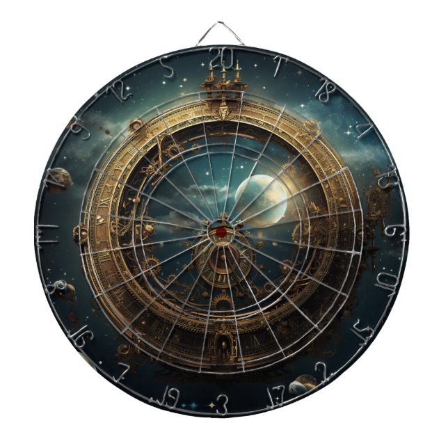 Steampunk Celestial Dartboard Darttavla (Framsidan)