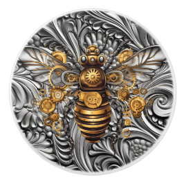Steampunk Ceramic Bee Knob Knopp