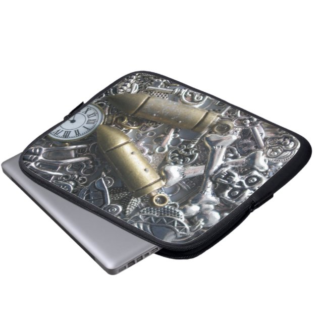 Steampunk charms laptop sleeve (Framre botten)