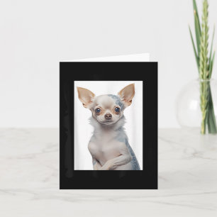 Steampunk Chihuahua Hund with Groovy Tattoos Hund  Kort