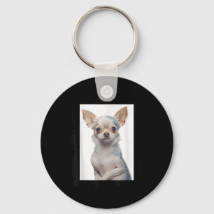 Steampunk Chihuahua Hund with Groovy Tattoos Hund  Nyckelring