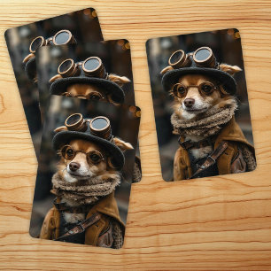 Steampunk Chihuahua Spelkort