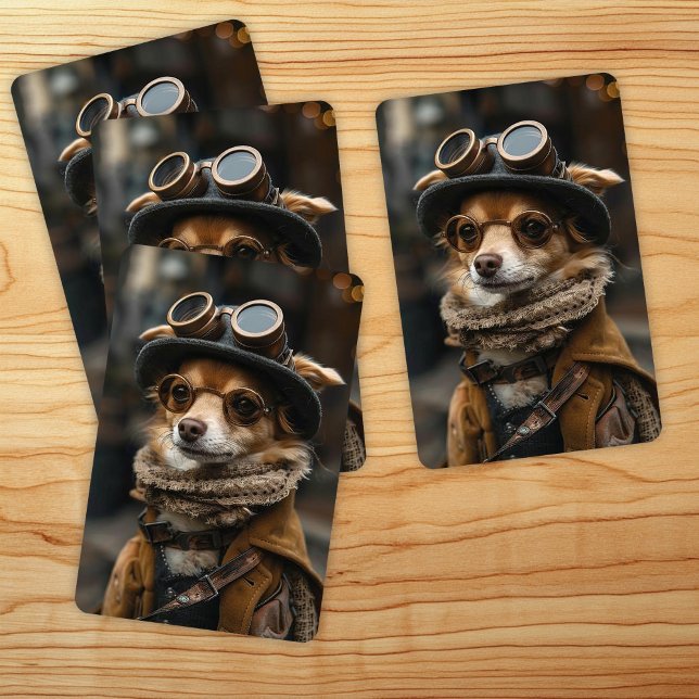 Steampunk Chihuahua Spelkort (Skapare uppladdad)