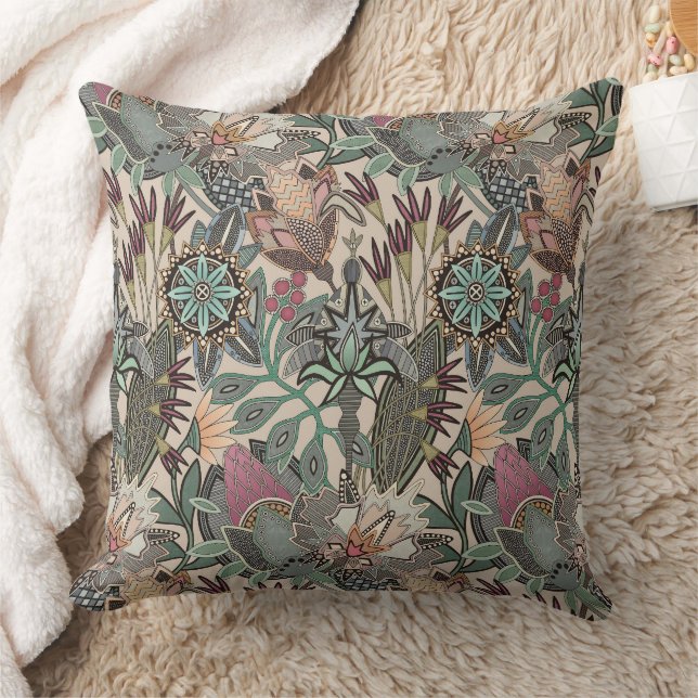 steampunk chintz beige kudde (Filt)