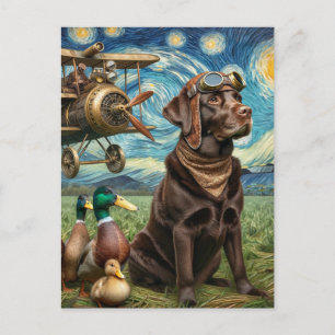 Steampunk Choklad Lab Van Gogh Vykort