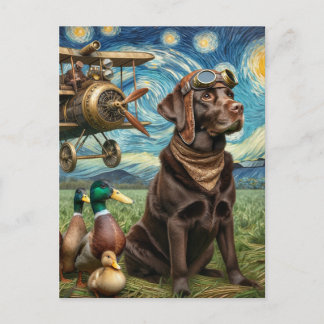 Steampunk Choklad Lab Van Gogh Vykort