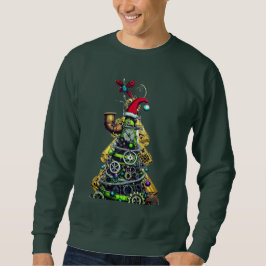 Steampunk Christmas Tree Lång Ärmad Tröja