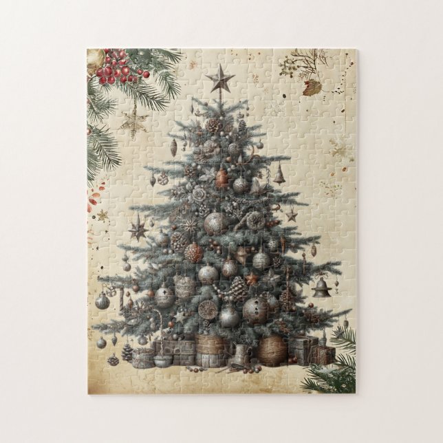 Steampunk Christmas Tree Puzzle Pussel (Vertikal)