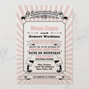 Steampunk Circus bröllopsinbjudning  Inbjudningar