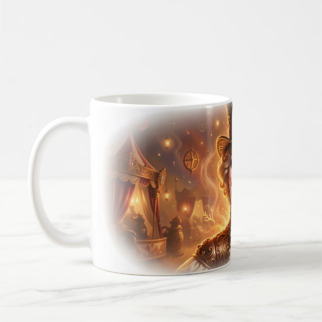 Steampunk Cirkus Ringmaster Clown Eldmugg Kaffemugg (Vänster)