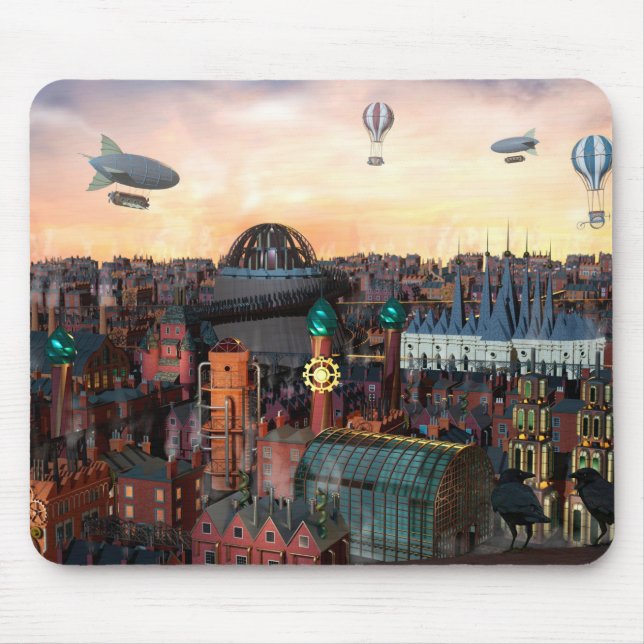 Steampunk City Byggnad Musmatta (Framsidan)