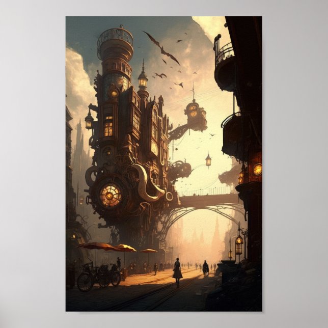 Steampunk City Poster (Framsidan)