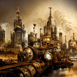 Steampunk City Presentpapper
