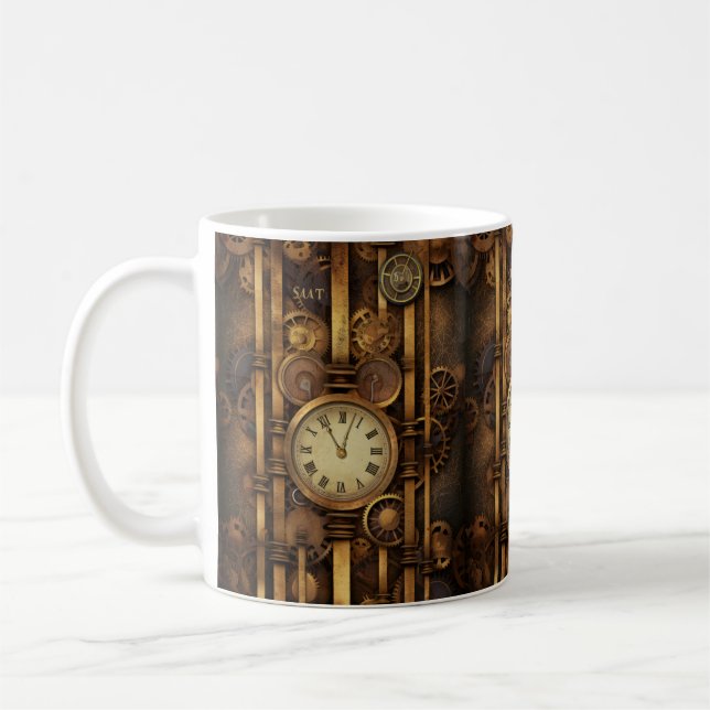 Steampunk Clock Coffee Mugg (Vänster)
