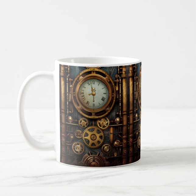 Steampunk Clock Coffee Mugg (Vänster)