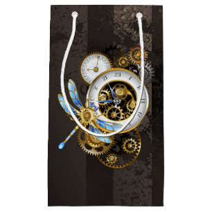 Steampunk Clock med mekanisk Dragonfly