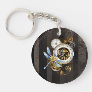 Steampunk Clock med mekanisk Dragonfly