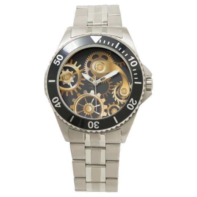 Steampunk Clock med mekanisk Dragonfly Armbandsur (Framsida)