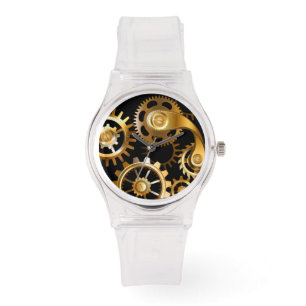 Steampunk Clock med mekanisk Dragonfly Armbandsur