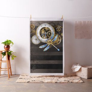 Steampunk Clock med mekanisk Dragonfly Tyg