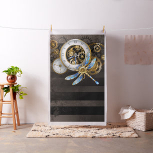Steampunk Clock med mekanisk Dragonfly Tyg