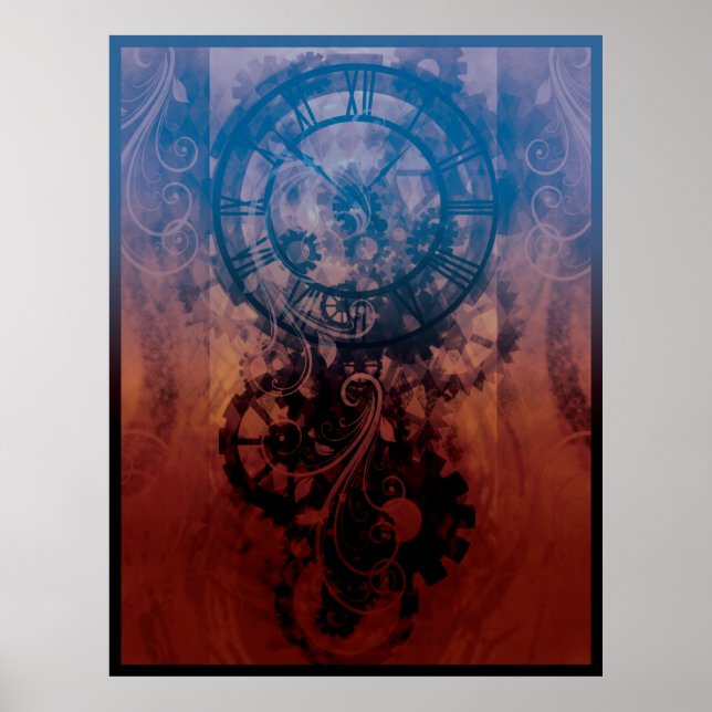 Steampunk Clock Poster (Framsidan)