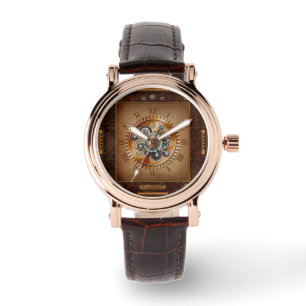 Steampunk Clock~Stora antika hörn~Romerska siffro Armbandsur