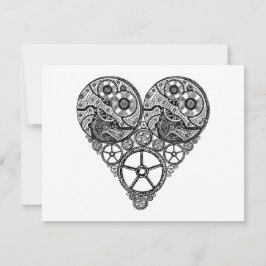 Steampunk Clock Works och Gear Heart Engagerat