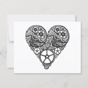 Steampunk Clock Works och Gear Heart Engagerat