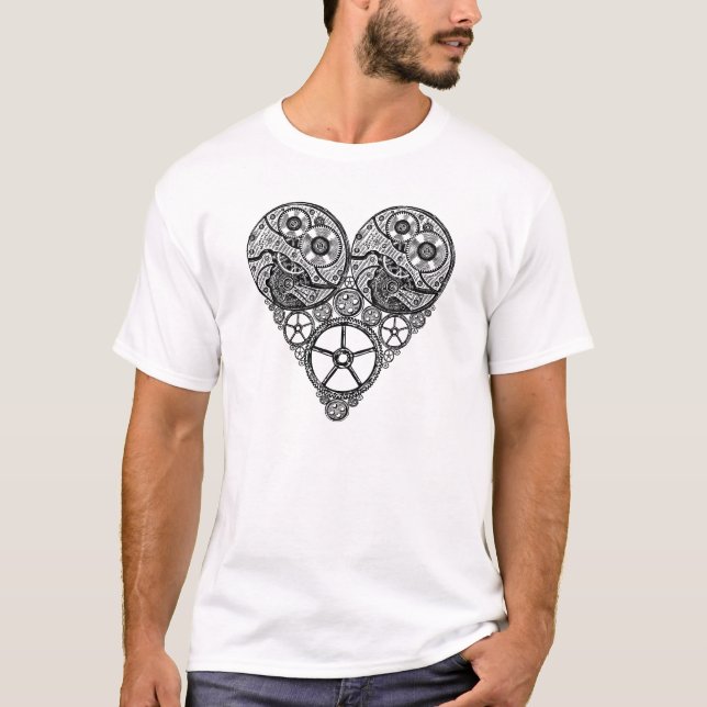 Steampunk Clock Works och Gear Heart Tröja (Framsida)