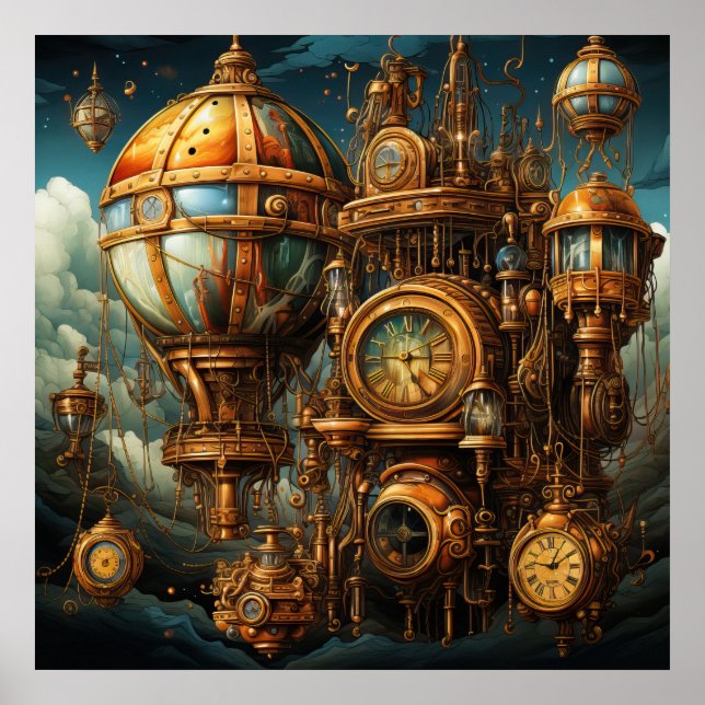 Steampunk Clocks Poster (Framsidan)