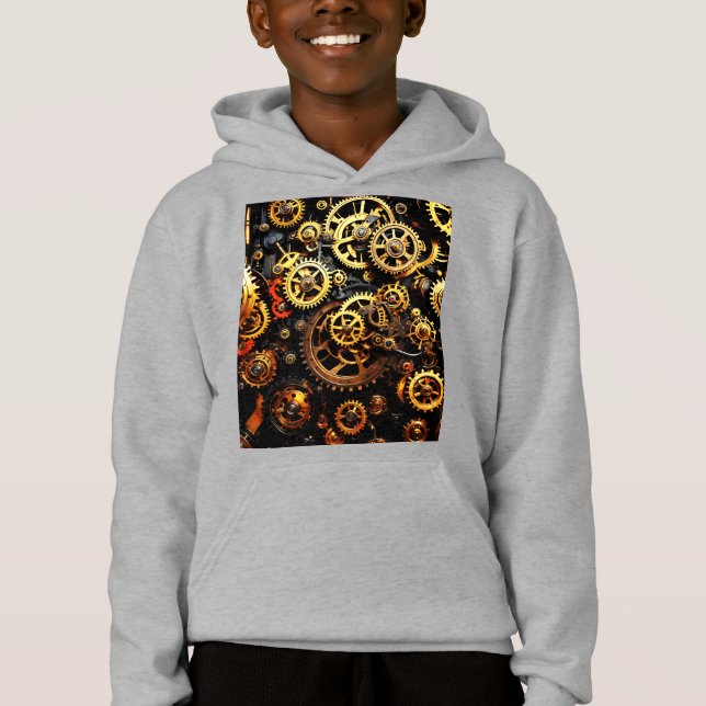 Steampunk Clockwork Gears 1004 T Shirt (Framsida)
